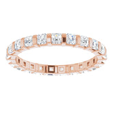 14K Rose 1 1/6 CTW Natural Diamond Eternity Band Size 6